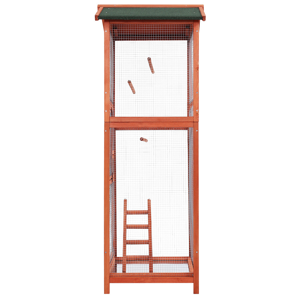 Bird Cage Wooden Pet Cages Aviary Large Carrier Travel Canary Cockatoo Parrot XL Homecoze