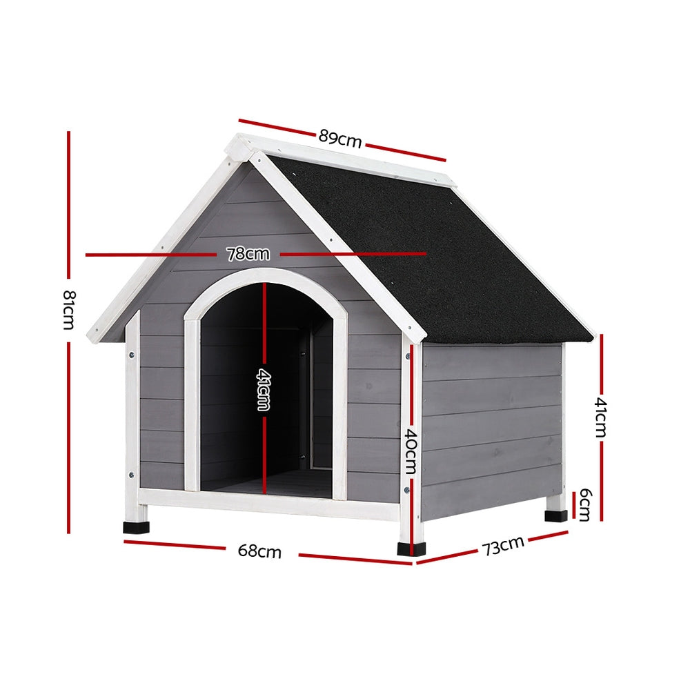 Dog Kennel Large Wooden Pet House 78cm x 89cm x 81cm Homecoze