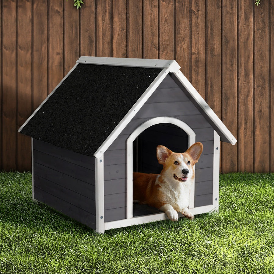 Dog Kennel Large Wooden Pet House 78cm x 89cm x 81cm Homecoze