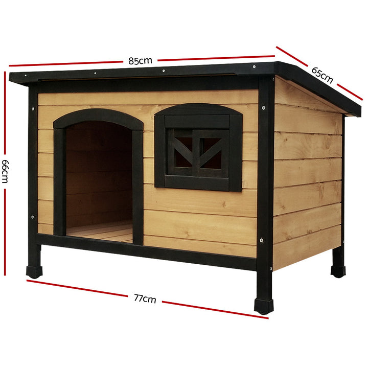 Dog Kennel Medium Wooden Pet House 77cm x 65cm x 66cm Homecoze