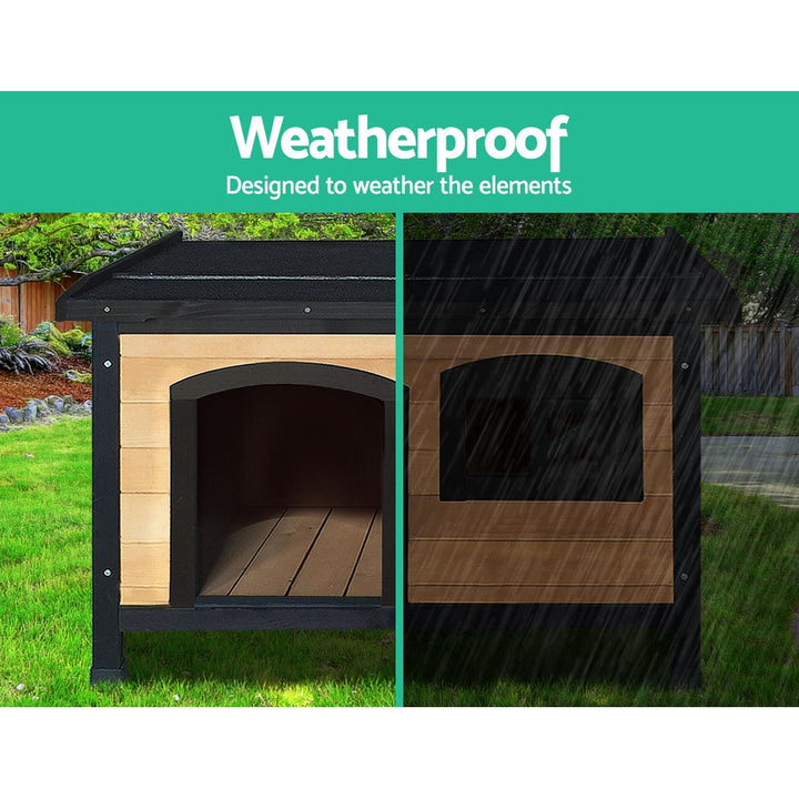 Dog Kennel Medium Wooden Pet House 77cm x 65cm x 66cm Homecoze