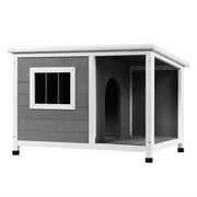 Dog Kennel Large Wooden Pet House Cabin 86cm x 63cm x 60cm Homecoze