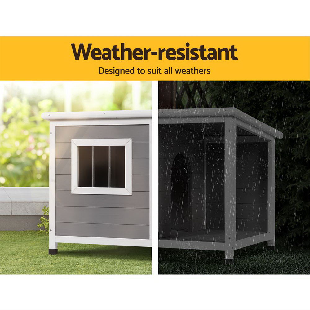 Dog Kennel Large Wooden Pet House Cabin 86cm x 63cm x 60cm Homecoze