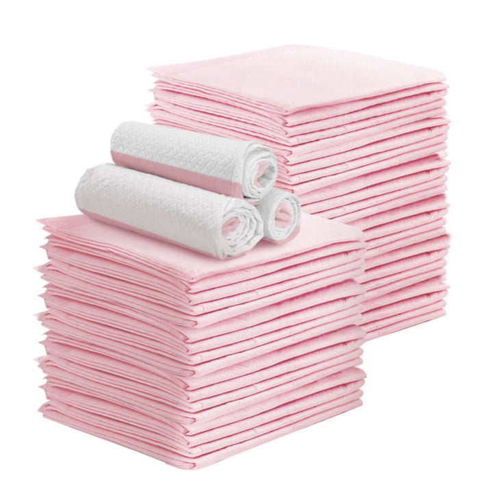 Pet Training Pads 200 Bulk Pack Puppy Dog Cat Toilet Indoor 60x60cm - Pink Homecoze