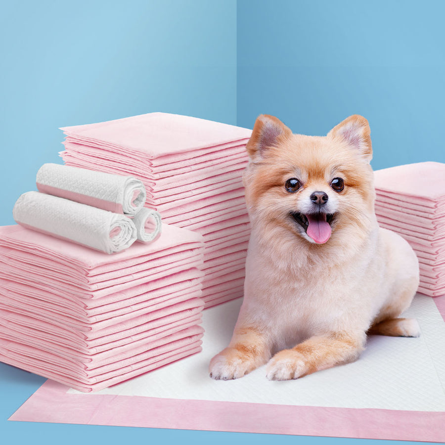 Pet Training Pads 200 Bulk Pack Puppy Dog Cat Toilet Indoor 60x60cm - Pink Homecoze