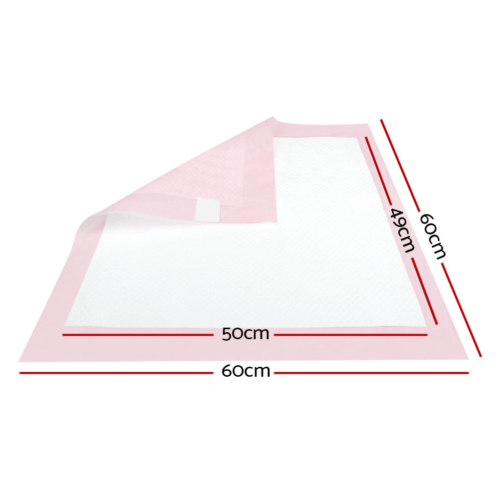 Pet Training Pads 400 Bulk Pack Puppy Dog Cat Toilet Indoor 60x60cm - Pink Homecoze