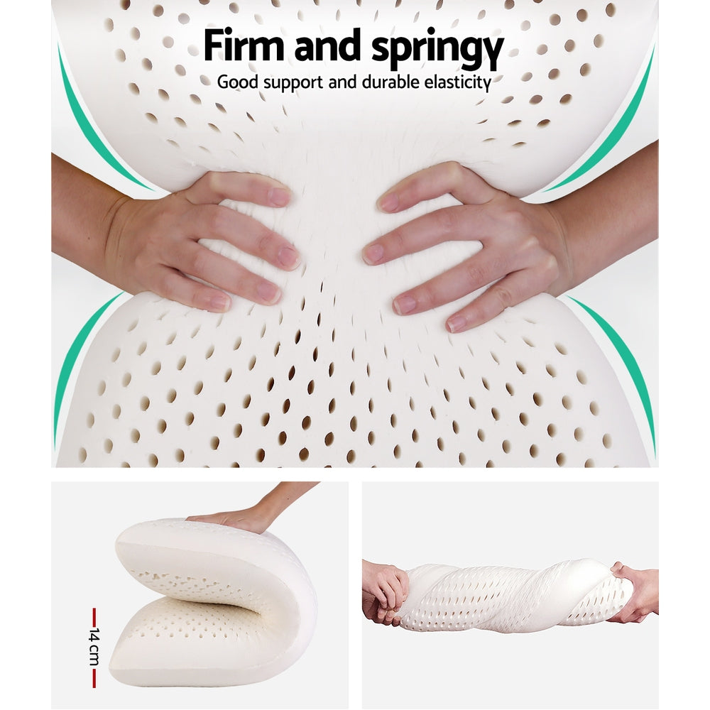 Set of 2 Natural Latex Pillow Homecoze