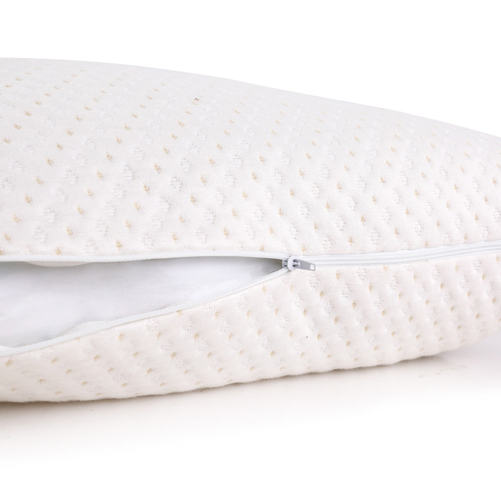 Set of 2 Single Bamboo Memory Foam Pillow Homecoze