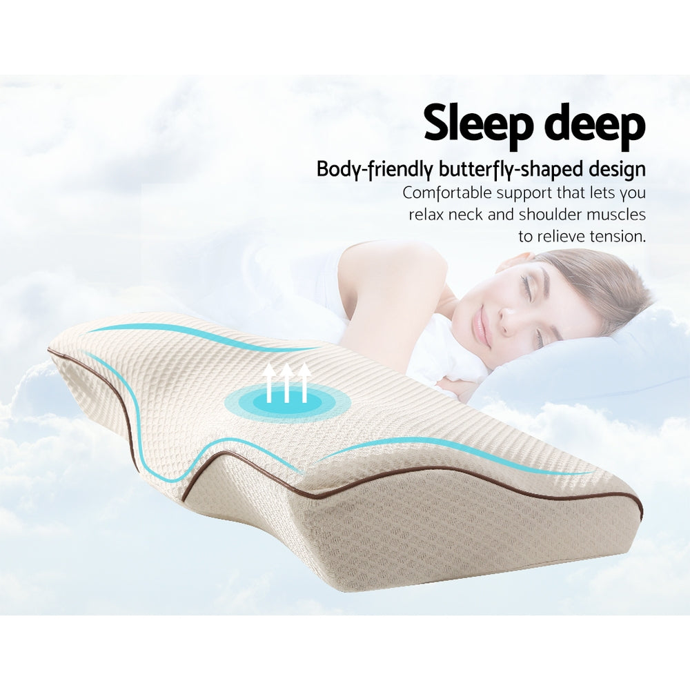 Memory Foam Pillow Neck Pillows Contour Rebound Pain Relief Support Homecoze