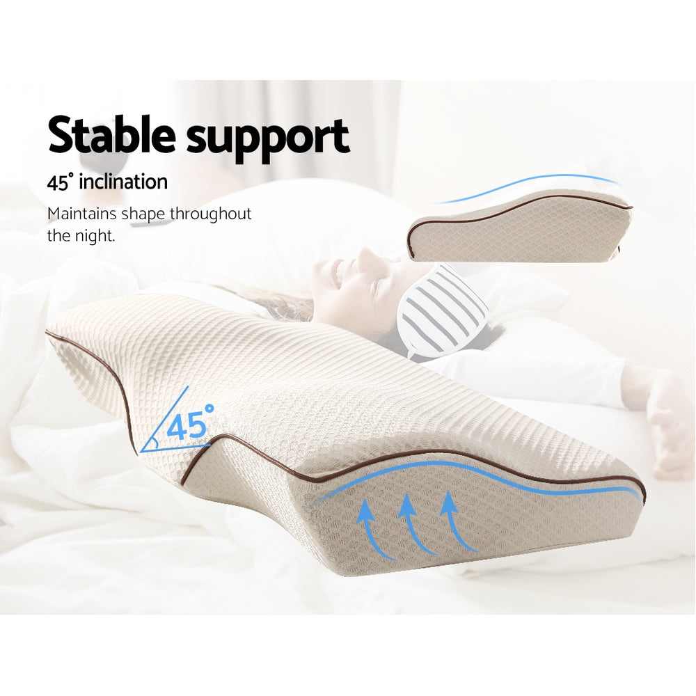Memory Foam Pillow Neck Pillows Contour Rebound Pain Relief Support Homecoze