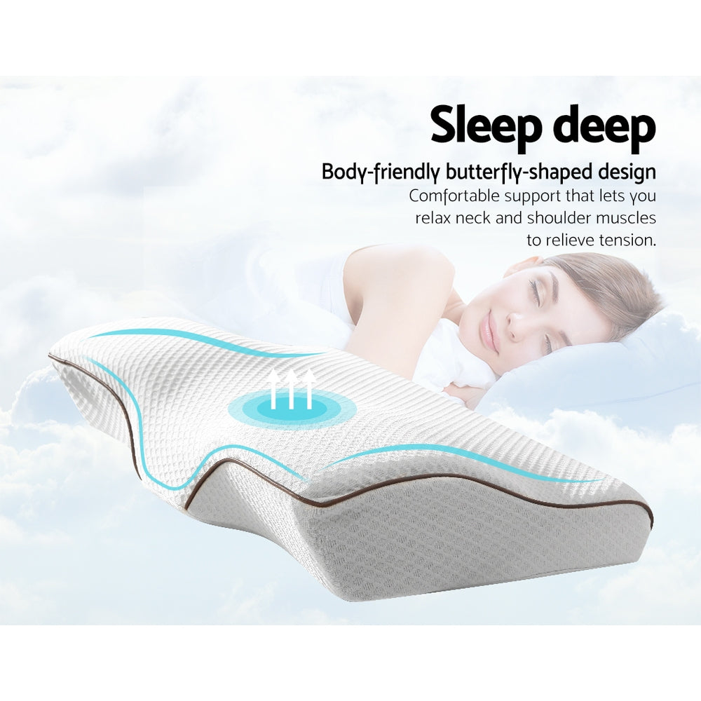 Memory Foam Pillow Neck Pillows Contour Rebound Pain Relief Support Homecoze
