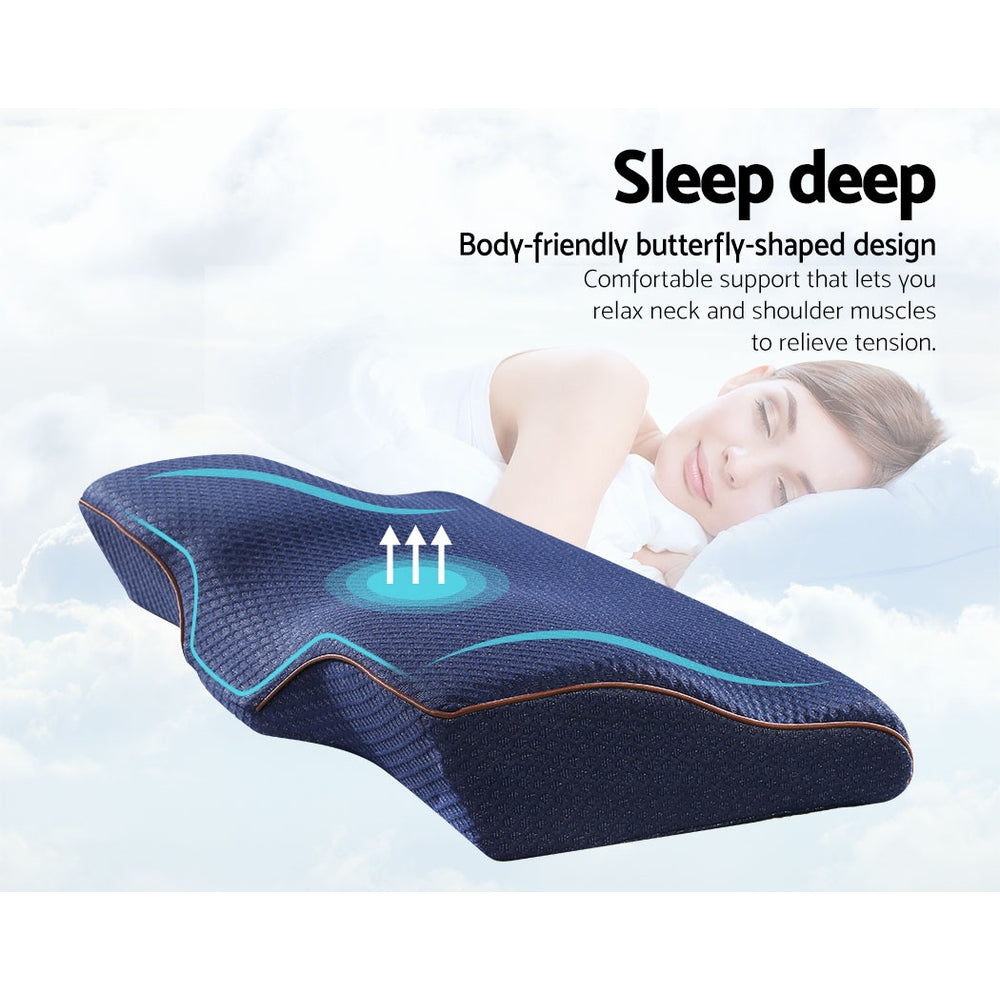 Memory Foam Pillow Neck Pillows Contour Rebound Pain Relief Support Homecoze