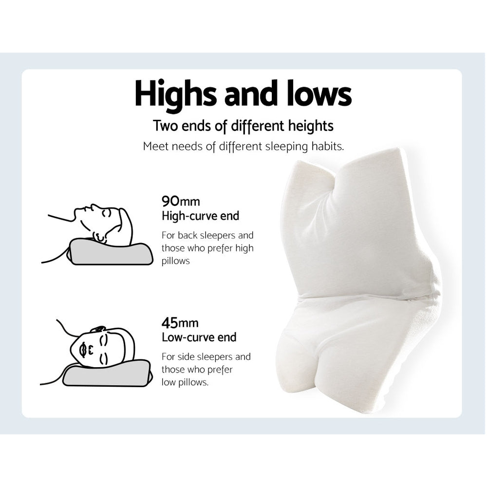 Memory Foam Pillow Neck Pillows Contour Rebound Pain Relief Support Homecoze