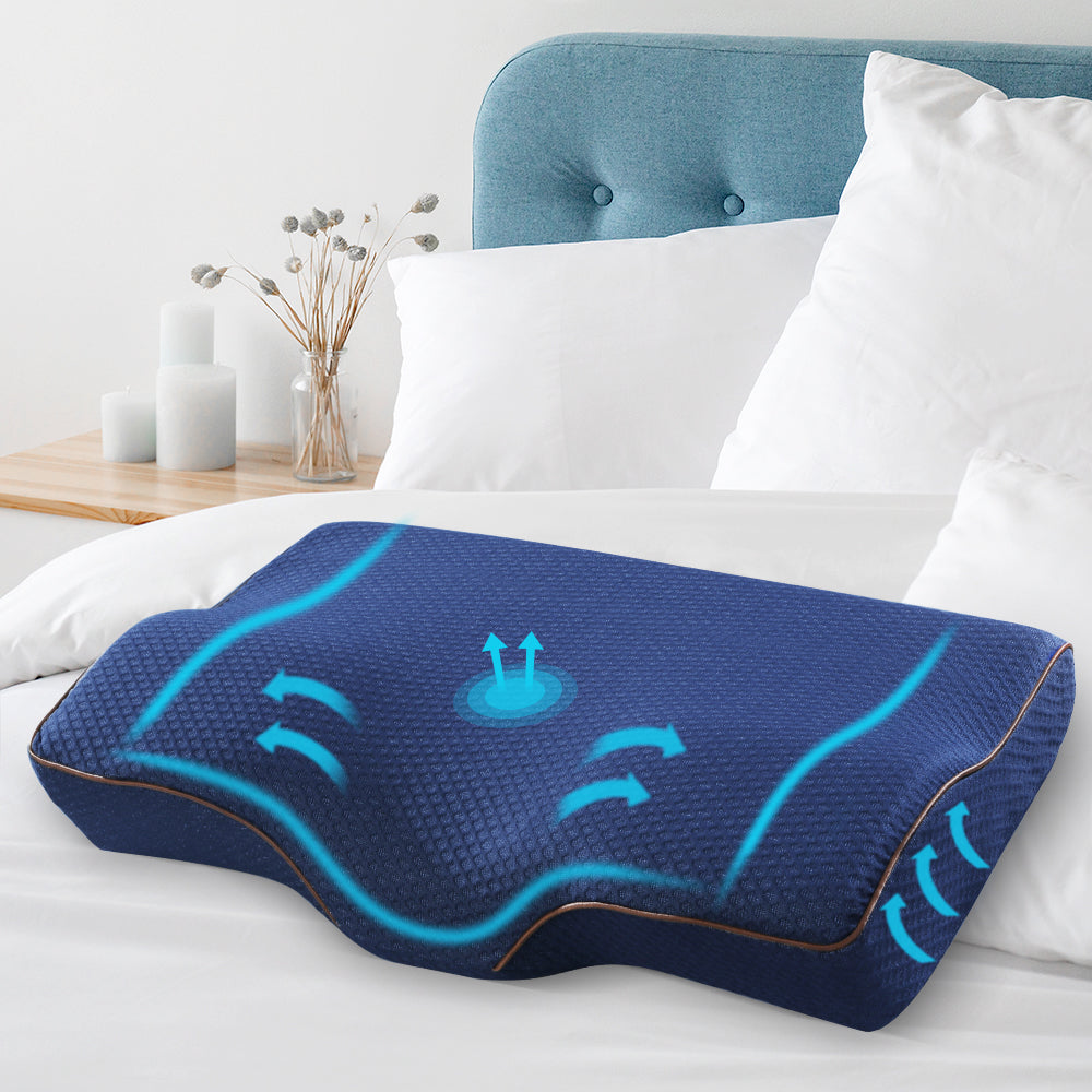 Memory Foam Contour Pillow Navy