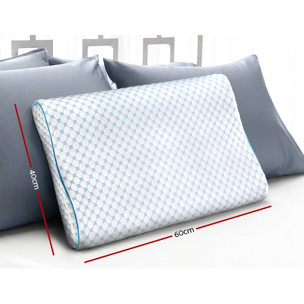 Memory Foam Pillow Ice Silk Cover Contour Pillows Cool Cervical Support Homecoze