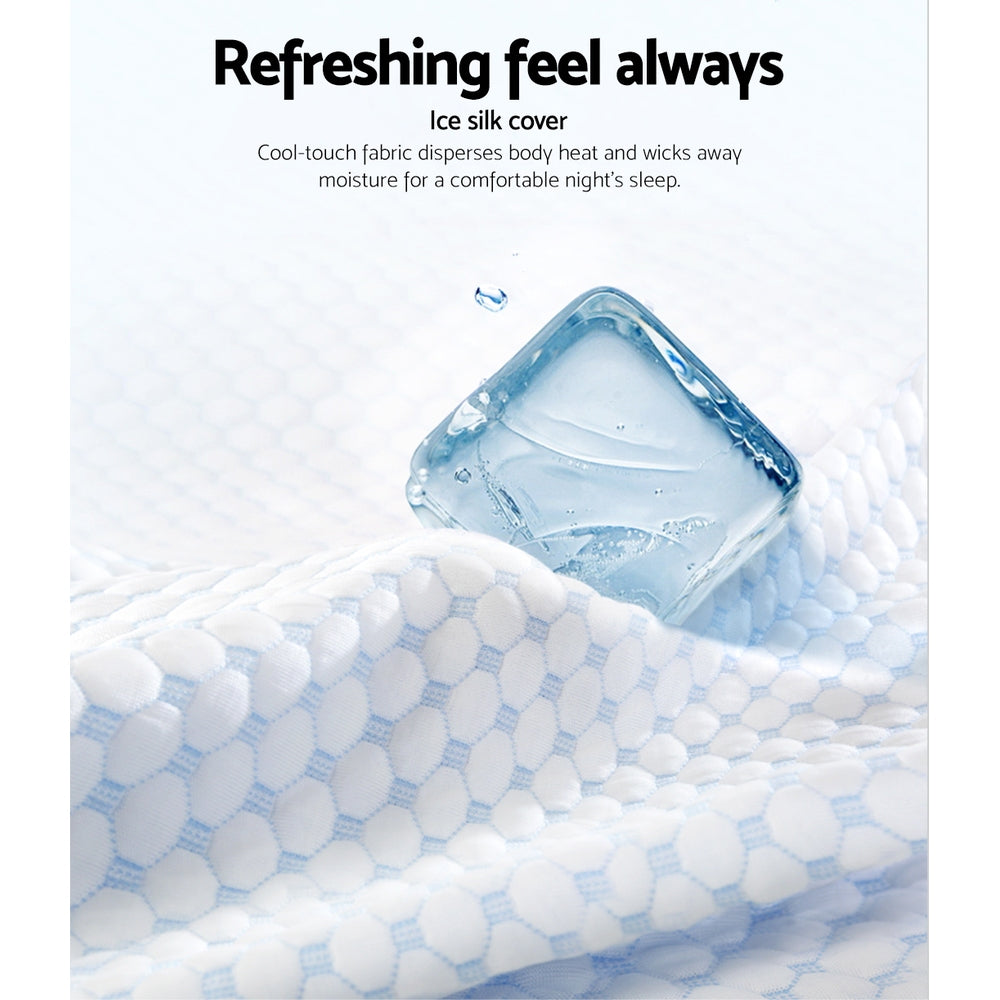 Memory Foam Pillow Ice Silk Cover Contour Pillows Cool Cervical Support Homecoze