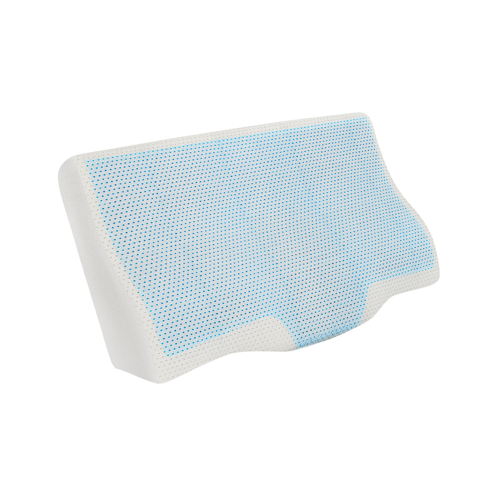 Cool Gel Support Foam Pillow Neck Pillow Contoured Rebound Cushion Homecoze