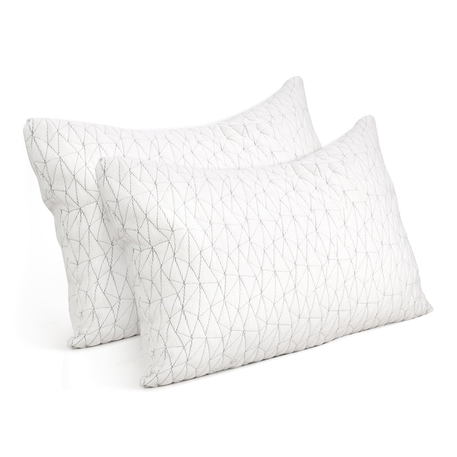 Set of 2 Rayon King Memory Foam Pillow Homecoze