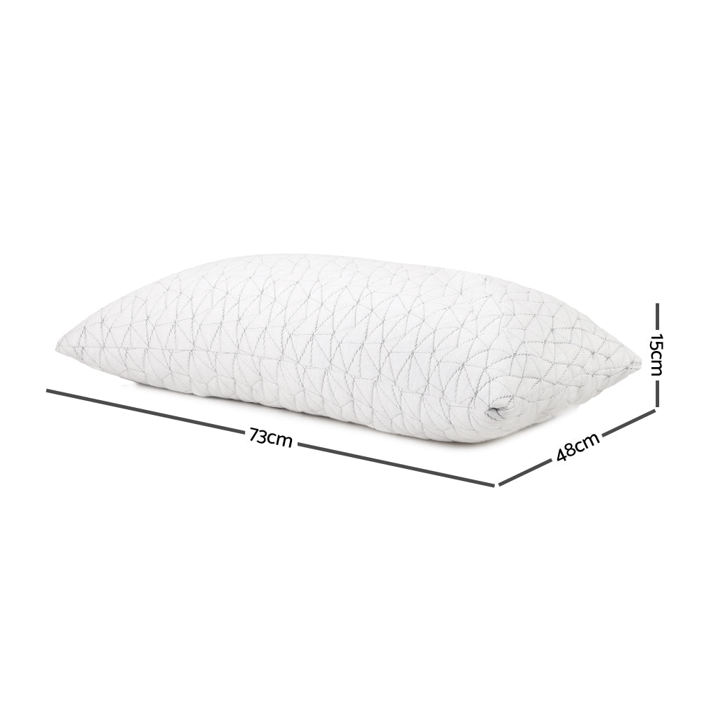 Set of 2 Rayon Single Memory Foam Pillow Homecoze