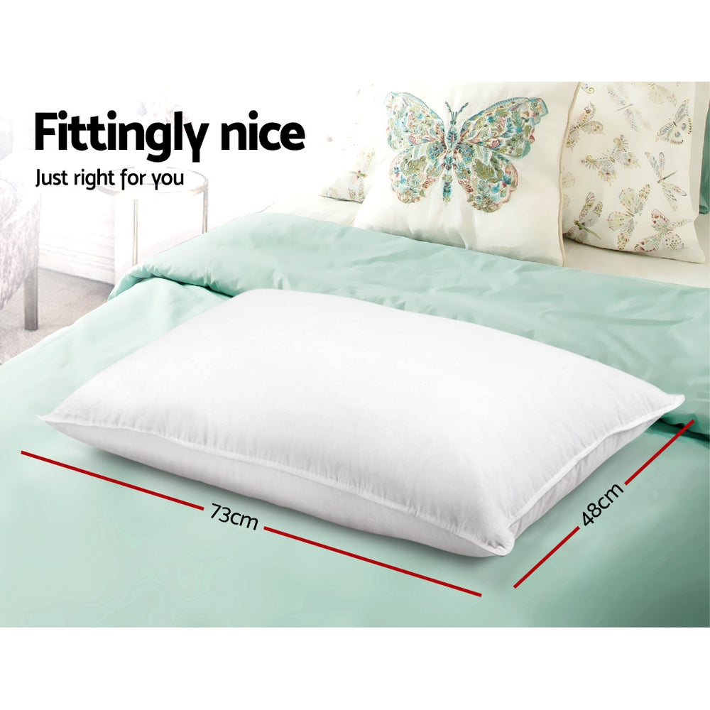 Set of 4 Medium & Firm Cotton Pillows Homecoze