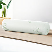 Memory Foam Round Tube Roll Pillow Bamboo Cushion Neck Support Homecoze