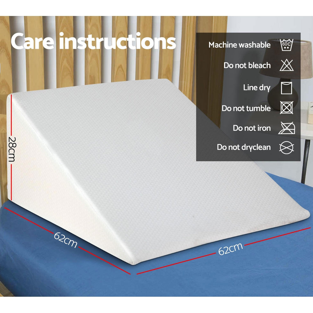 Foam Wedge Back Support Pillow - Beige Homecoze