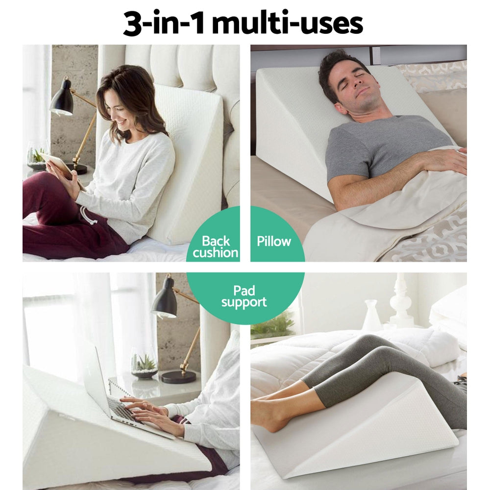 Foam Wedge Back Support Pillow - Beige Homecoze