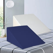 2X Memory Foam Wedge Pillow Neck Back Support with Cover Waterproof White Blue Homecoze
