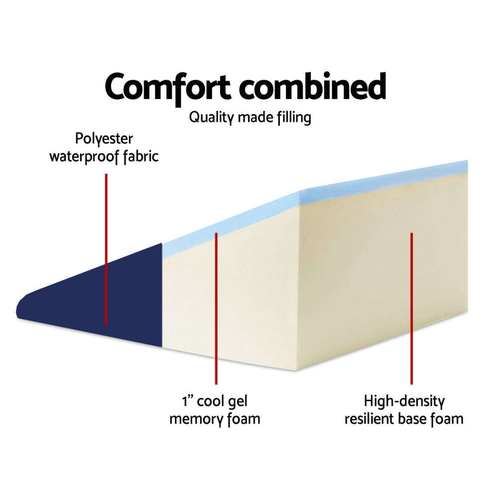 Foam Wedge Back Support Pillow - Blue Homecoze