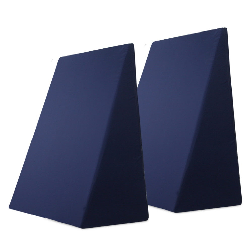 2X Memory Foam Wedge Pillow Neck Back Support with Cover Waterproof Blue Homecoze