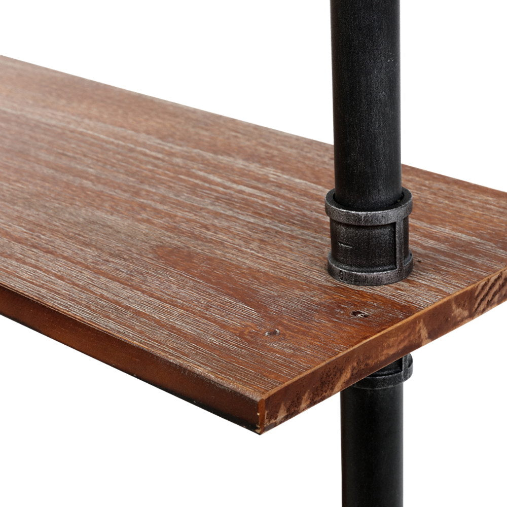 Industrial Series 5 Tier Metal Pipe Wall Shelf Set - Homecoze