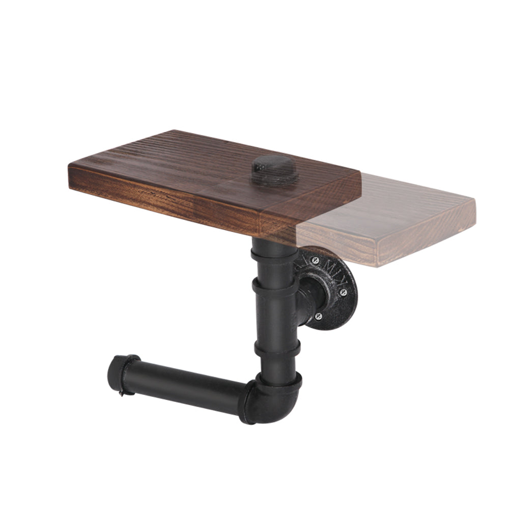 Industrial Series Toilet Paper Holder & Shelf Set - Homecoze
