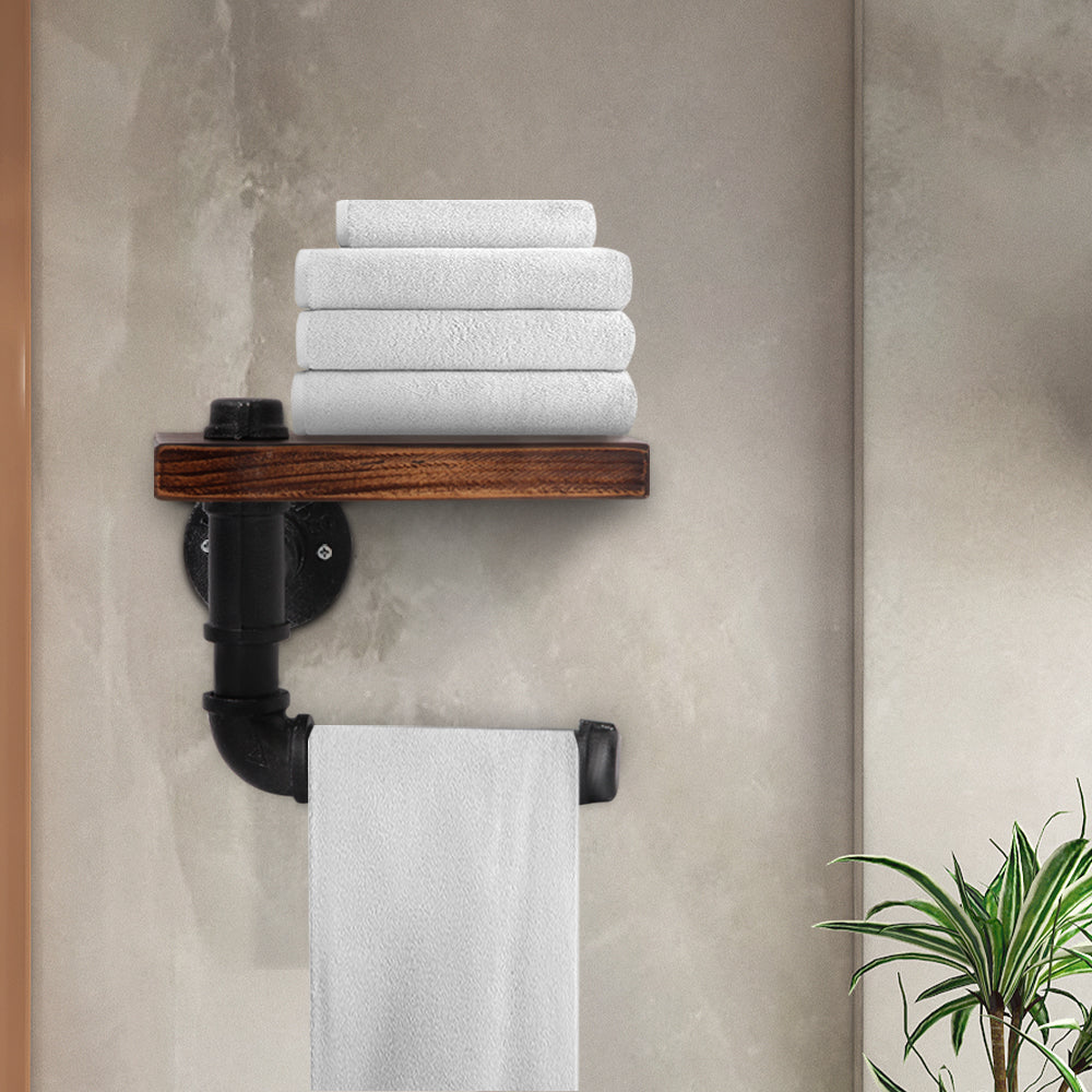 Industrial Series Toilet Paper Holder & Shelf Set Homecoze