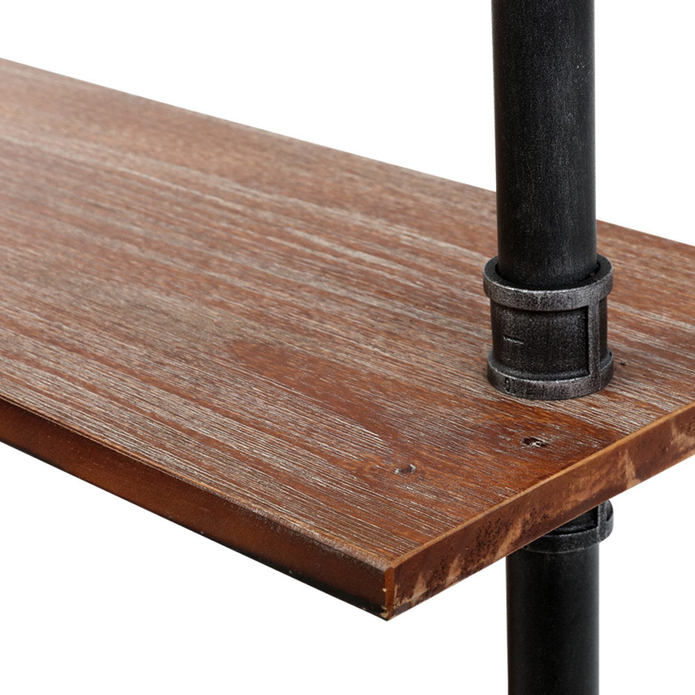 Industrial Series 6 Tier Large Metal Pipe Wall Shelf Set - Homecoze