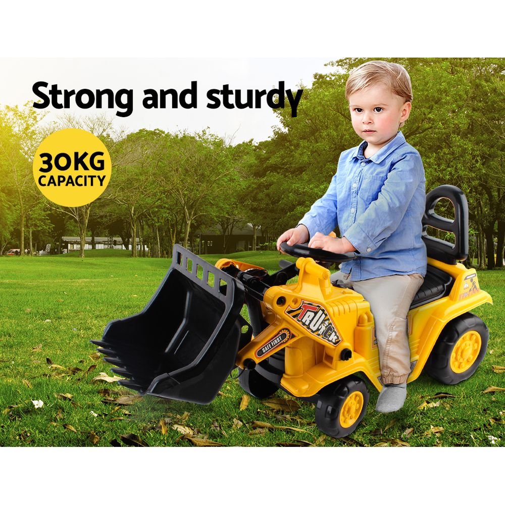 Kids Ride On Bulldozer - Yellow Homecoze