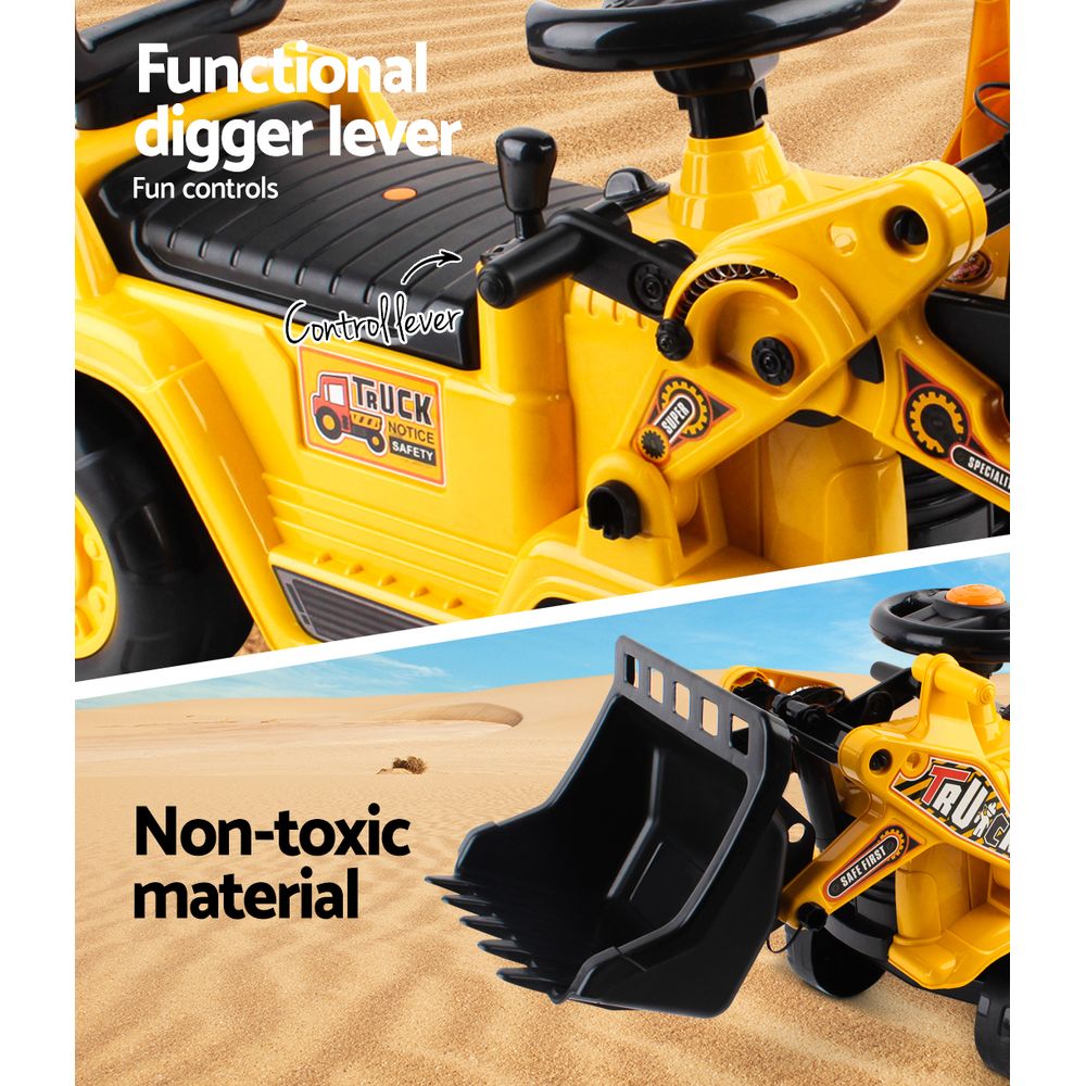 Kids Ride On Bulldozer - Yellow Homecoze