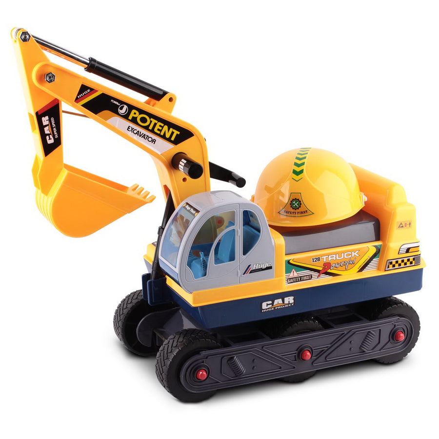 Kids Ride On Excavator - Yellow Homecoze