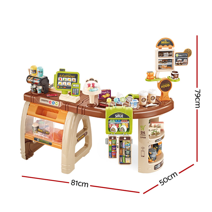 Kids Supermarket Pretend Role Play Grocery Shop 52 Accessories Toy Set Homecoze