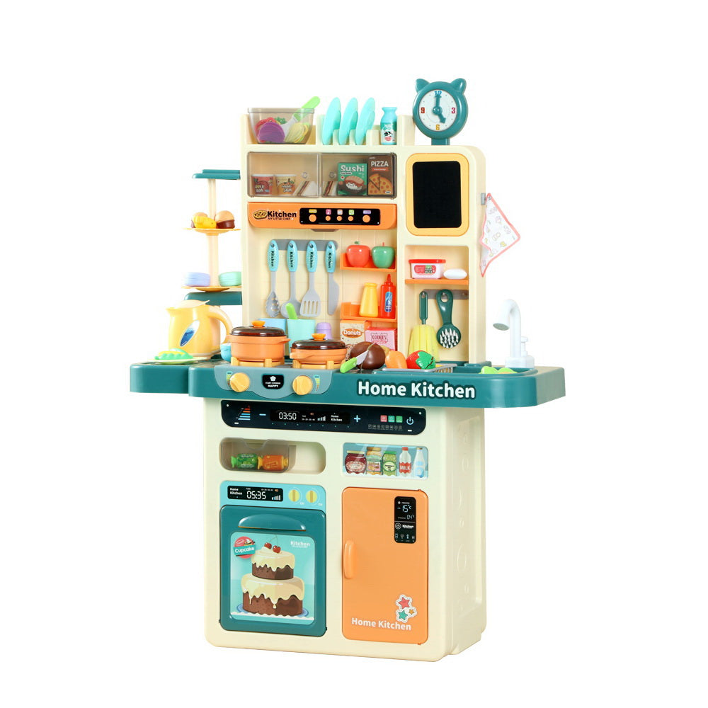 Kids Kitchen Playset Pretend Play Food Sink Cooking Utensils 73pcs Homecoze