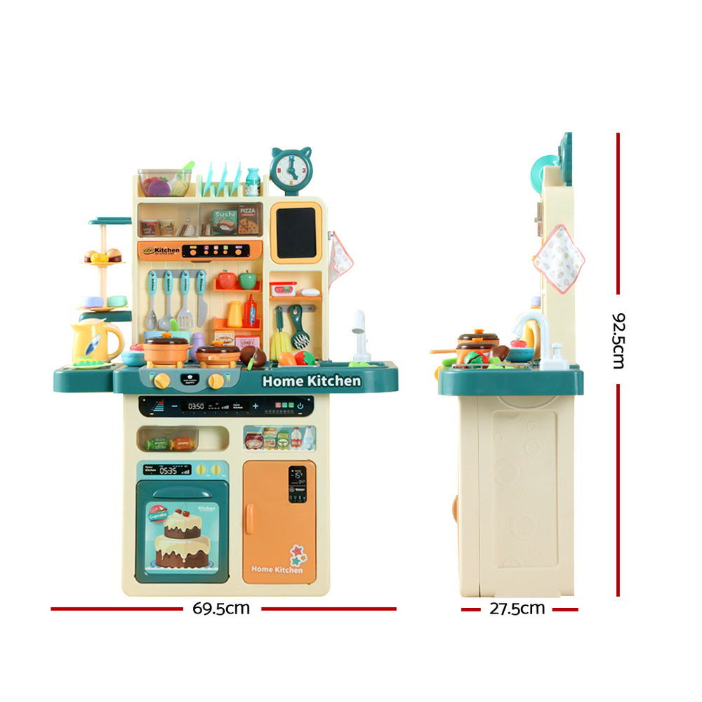 Kids Kitchen Playset Pretend Play Food Sink Cooking Utensils 73pcs Homecoze