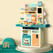 Kids Kitchen Playset Pretend Play Food Sink Cooking Utensils 73pcs Homecoze