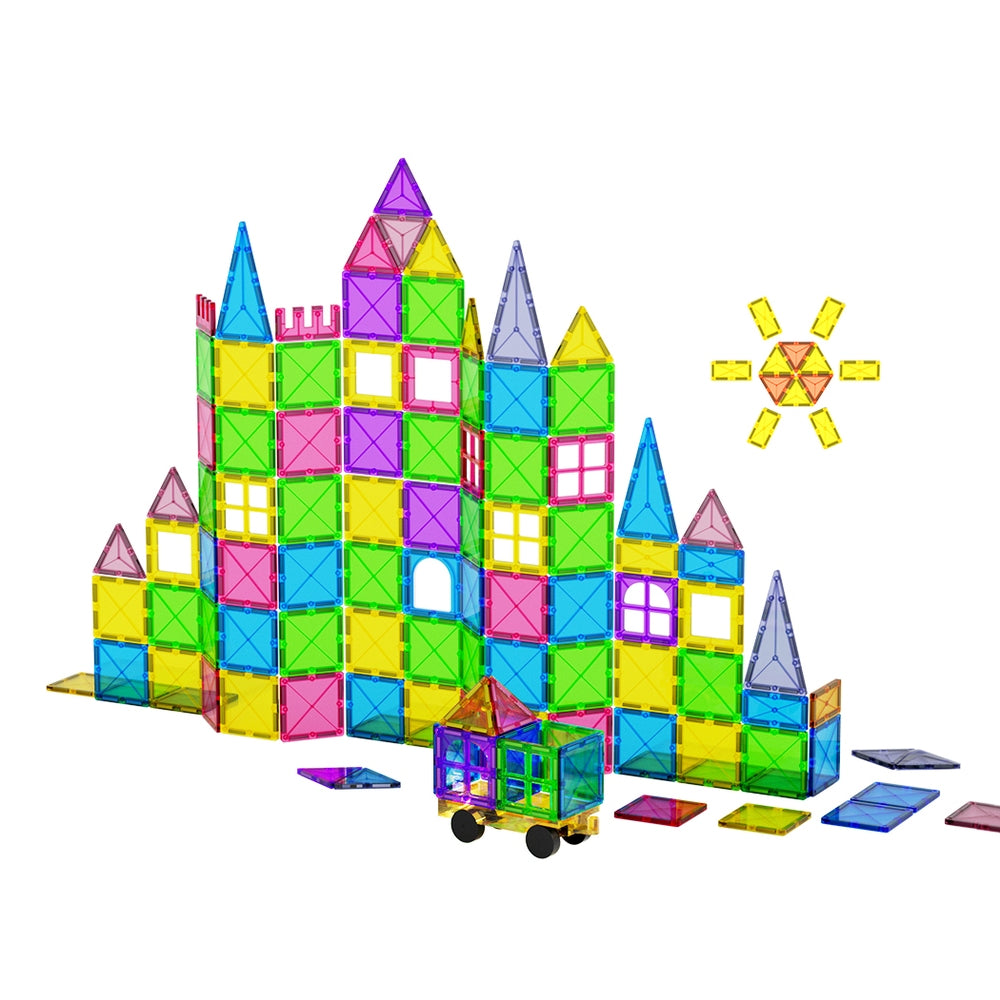 Kids 120pcs Magnetic Tiles Building Blocks Educational Children's Toy - Homecoze