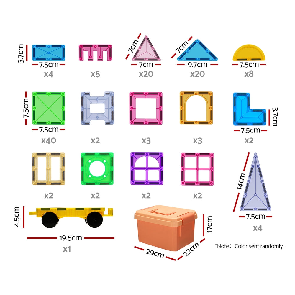 Kids 120pcs Magnetic Tiles Building Blocks Educational Children's Toy - Homecoze