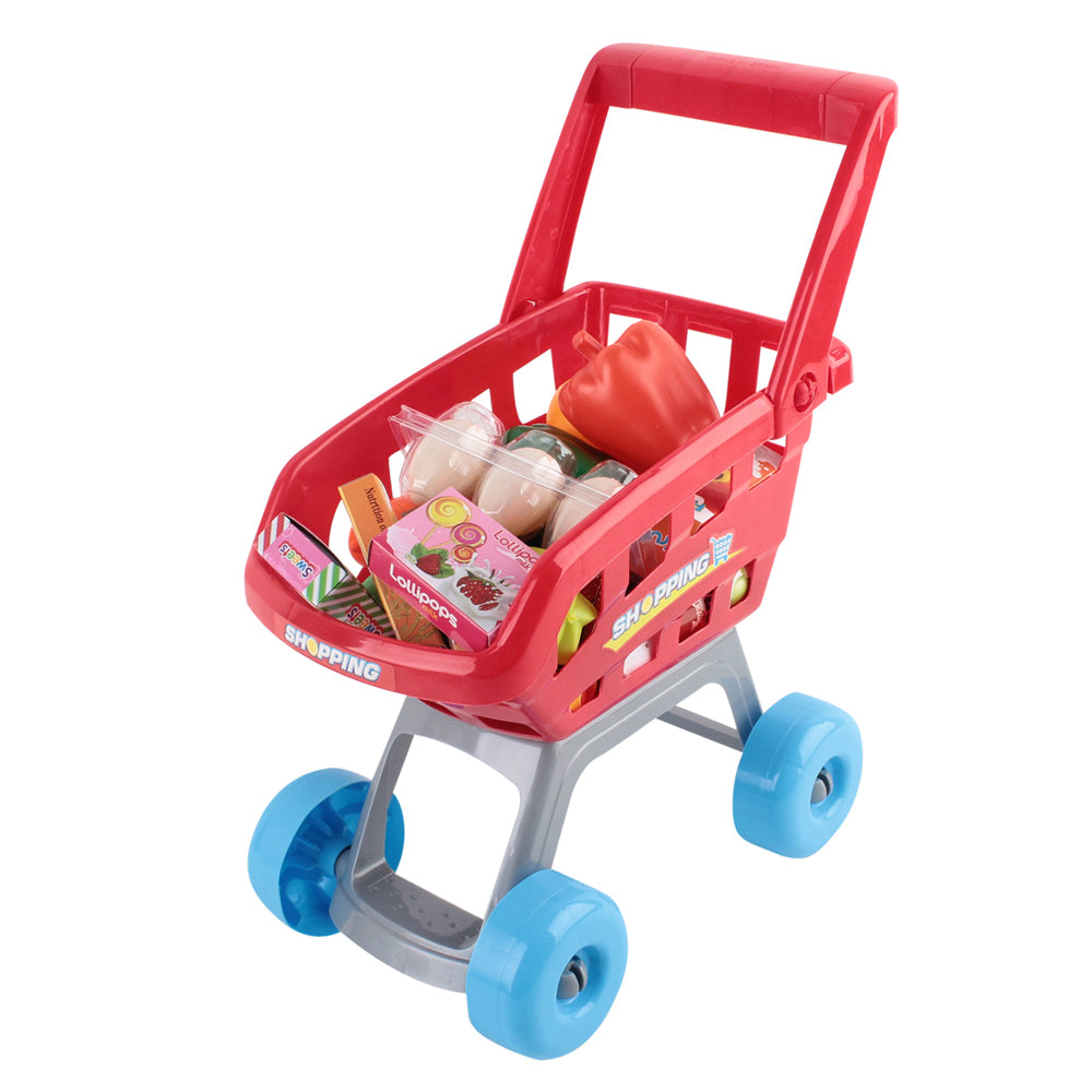 24 Piece Kids Super Market Toy Set - Red & White Homecoze