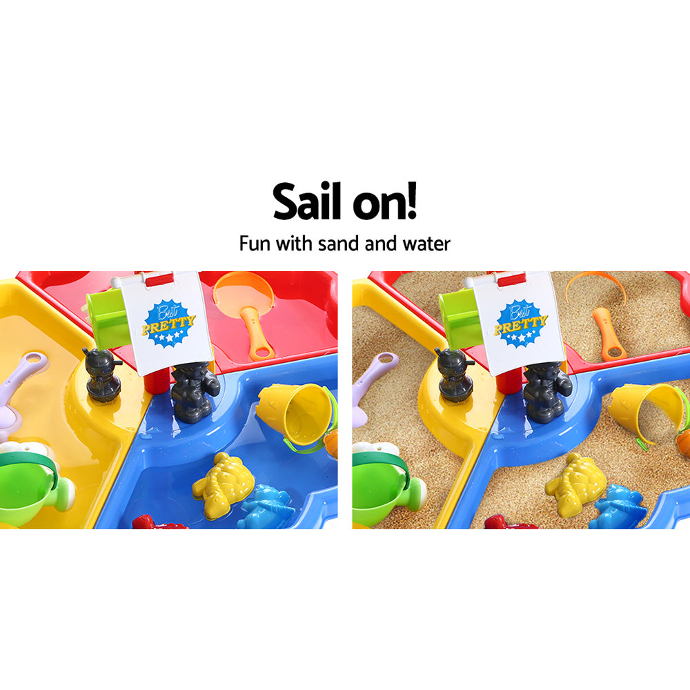 Kids Beach Sand and Water Sandpit Outdoor Table Childrens Bath Toys Homecoze