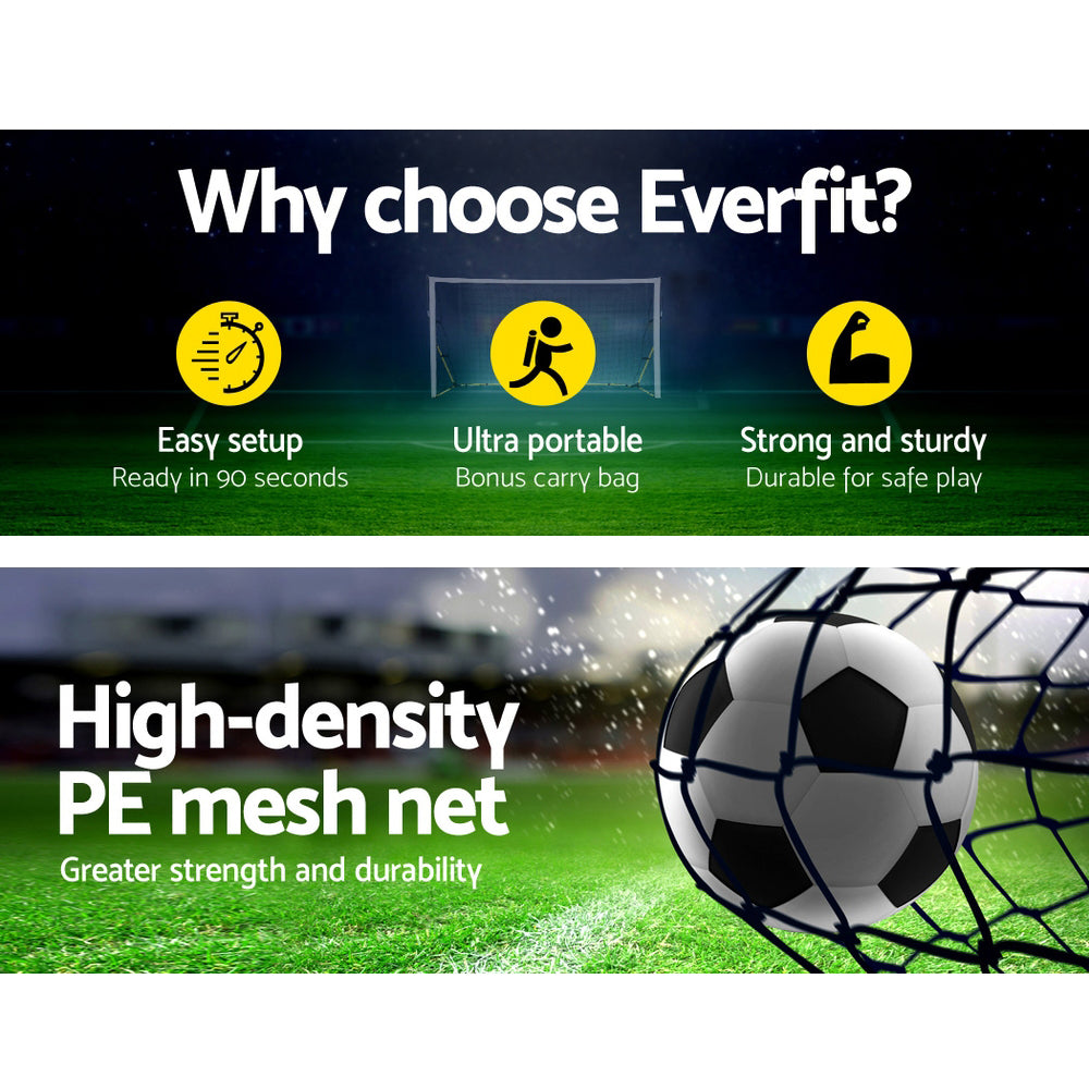 Portable Soccer Football Goal (2.4m wide x 1.55m high) - Homecoze