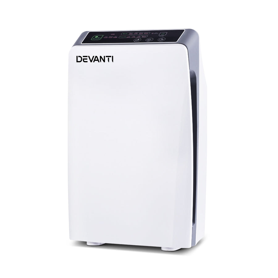 Air Purifier Up to 30㎡ Room HEPA Filtered Air Cleaner - White Homecoze