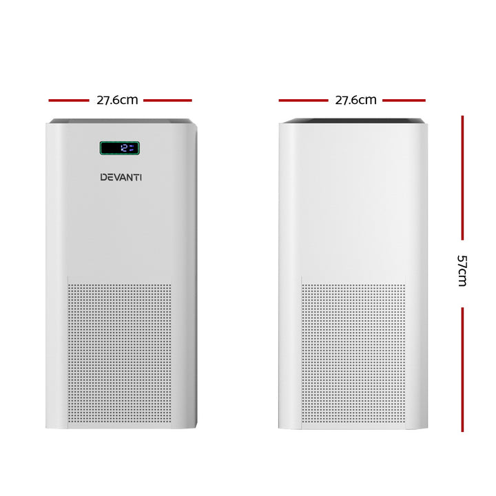 48㎡ Air Purifier with Ioniser HEPA & Carbon Activated Allergen Odour & Pollutant Filtration Homecoze