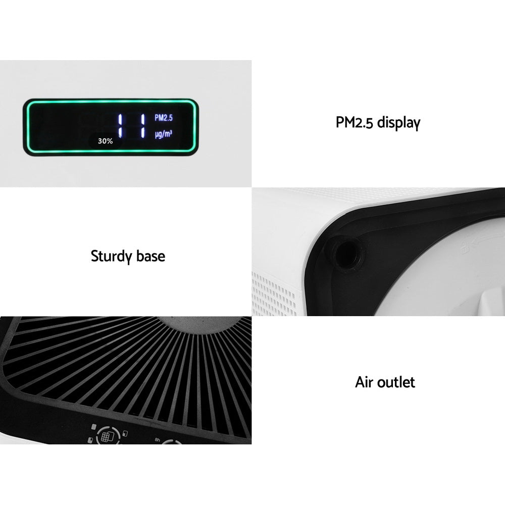 48㎡ Air Purifier with Ioniser HEPA & Carbon Activated Allergen Odour & Pollutant Filtration Homecoze