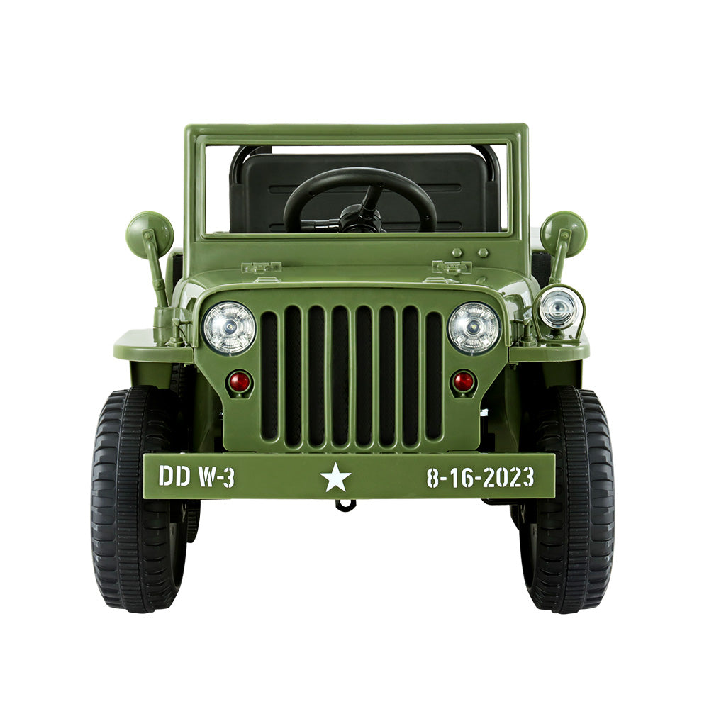 Kids Ride On Car Off Road Military Toy Cars 12V Olive Homecoze
